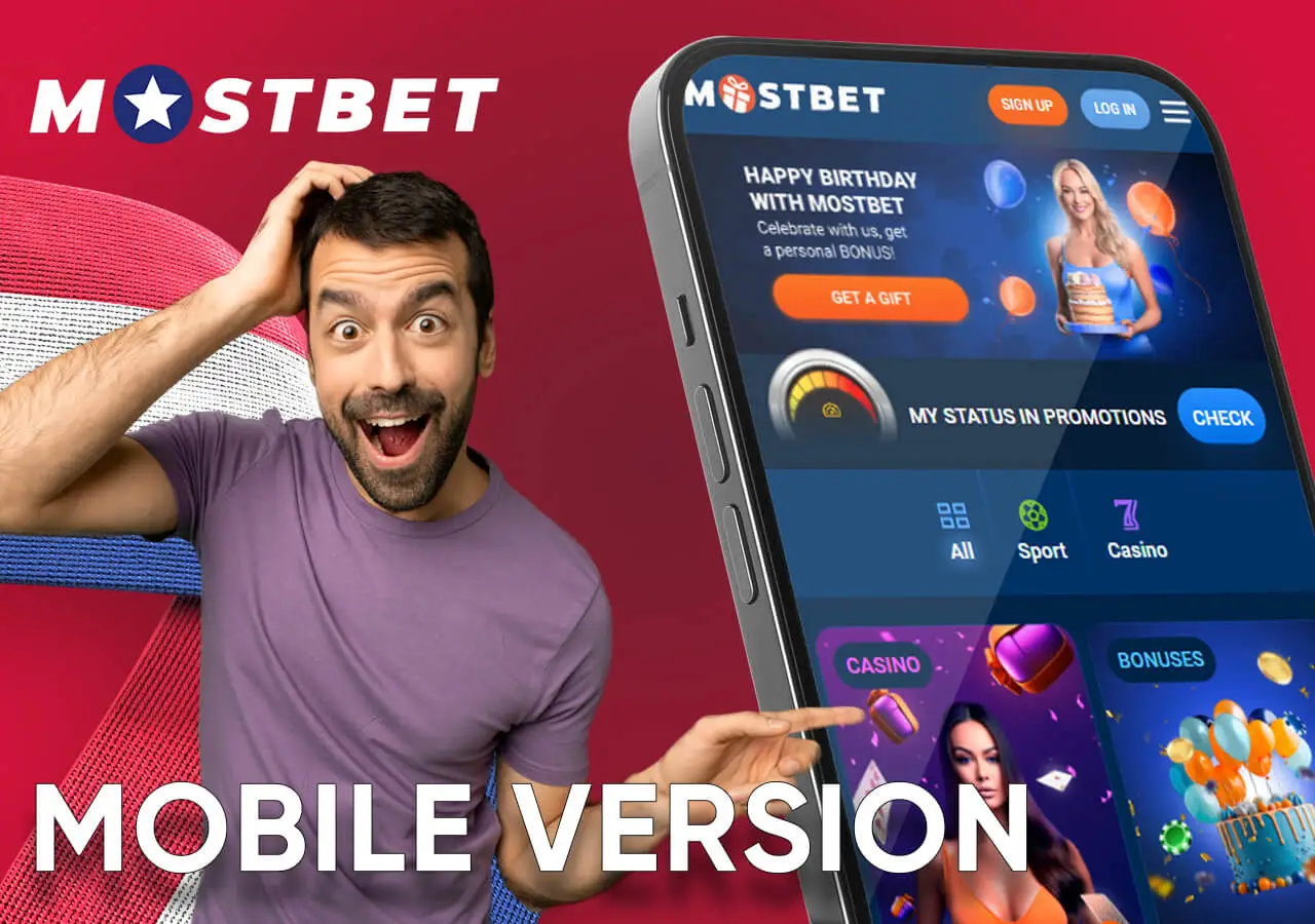 Mobile version Mostbet of the site